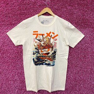 Ramen at sea beige Tshirt size medium